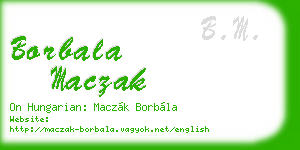 borbala maczak business card